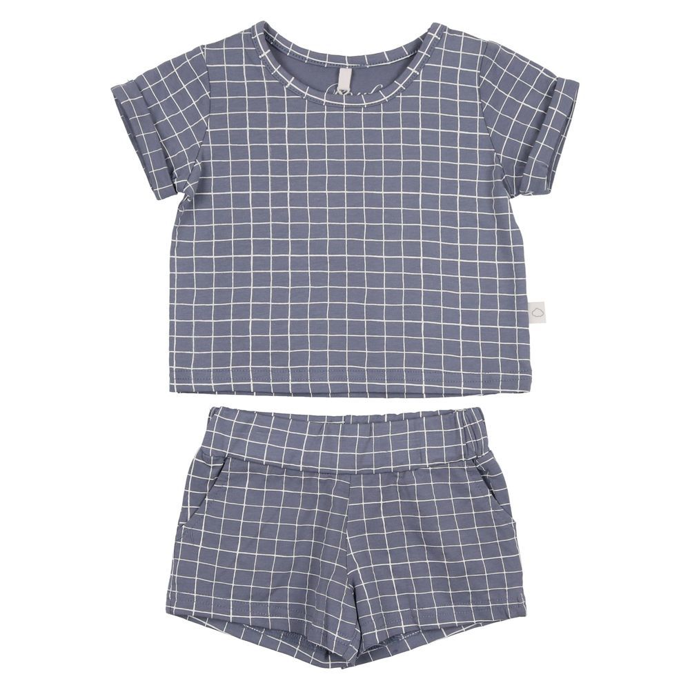 Pouf Baby's Grid Short Set
